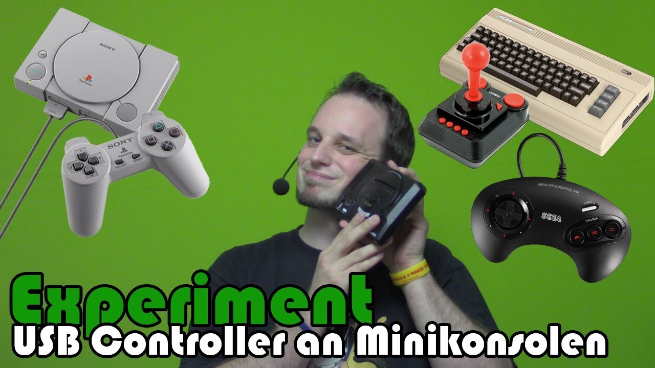 Experiment: USB Controller an Minikonsolen (MD, PS1, C64)