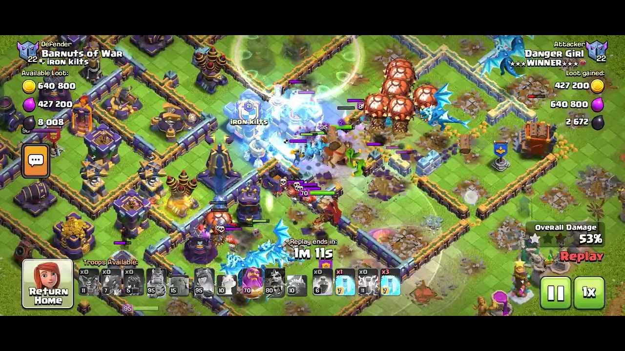 Town Hall 15 full 3 star attack 