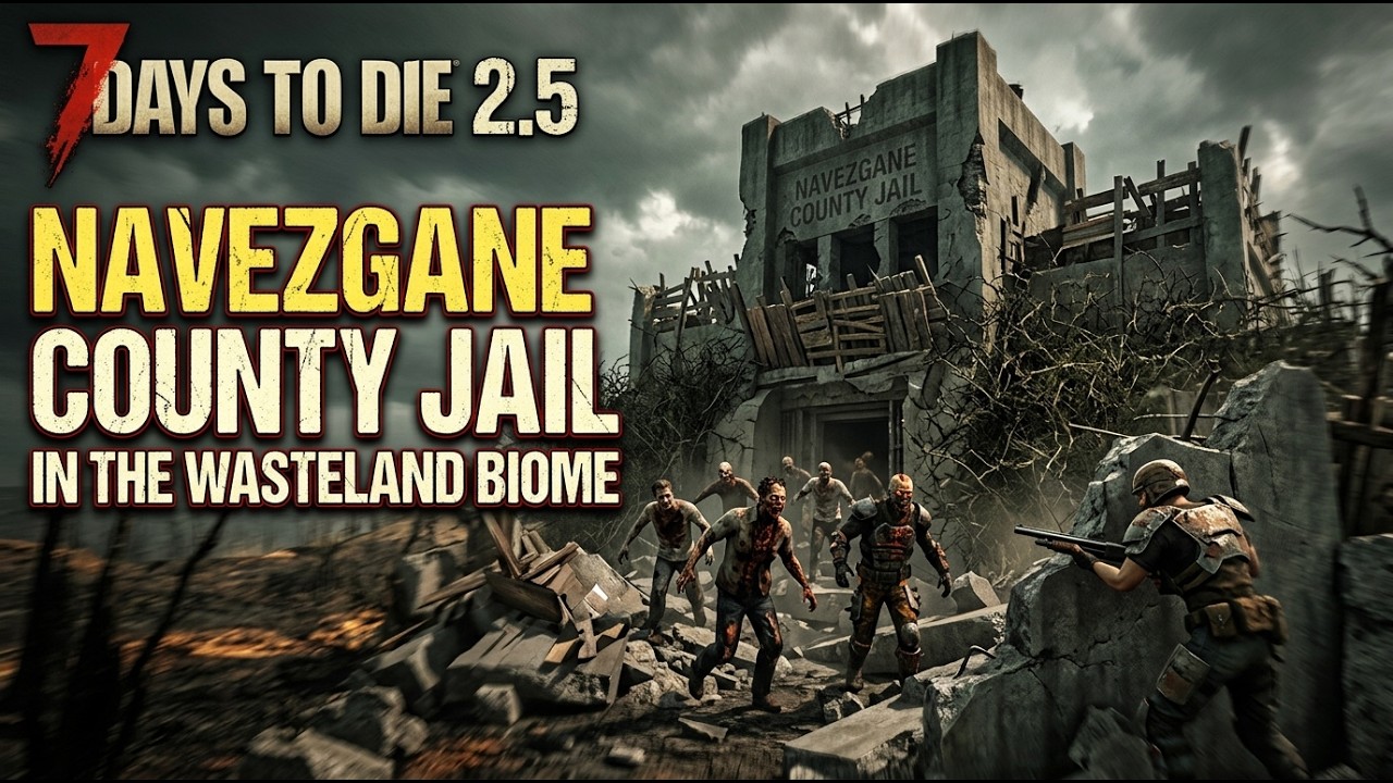 7 Days to Die 2.5 - Navezgane County Jail In the Wasteland Biome