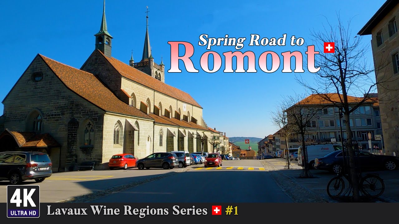 Lavaux Vineyards Switzerland 🇨🇭 Ep#1 - A Perfect Spring Road from Matran to Romont in Fribourg