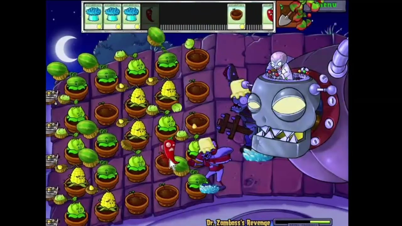 Plants Vs Zombies Dr.Zomboss Final Boss Full