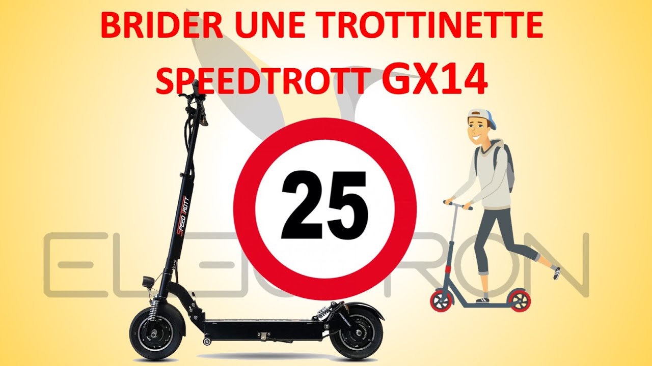 Brider une trottinette électrique GX14 de chez SpeedTrott suite à un débridage