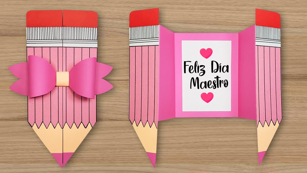 🌺Hermosa tarjeta para el día del maestro/profesor🥰DIY Teacher's Day card/Handmade Teachers day card🌷