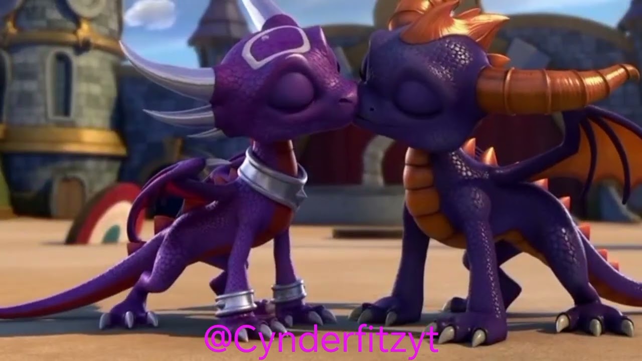 Spyro x cynder nuzzles❤️💙