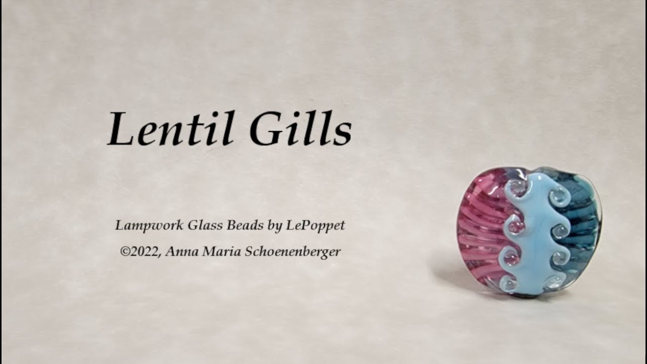 Lampwork Glass Beads:  Lentil Gills