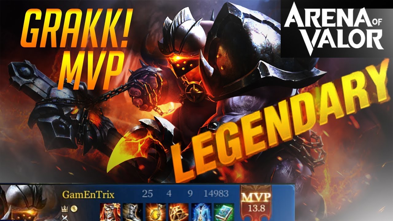 Arena of Valor - How to use GRAKK | LEGENDARY 24 KILLS! | GamEnTrix