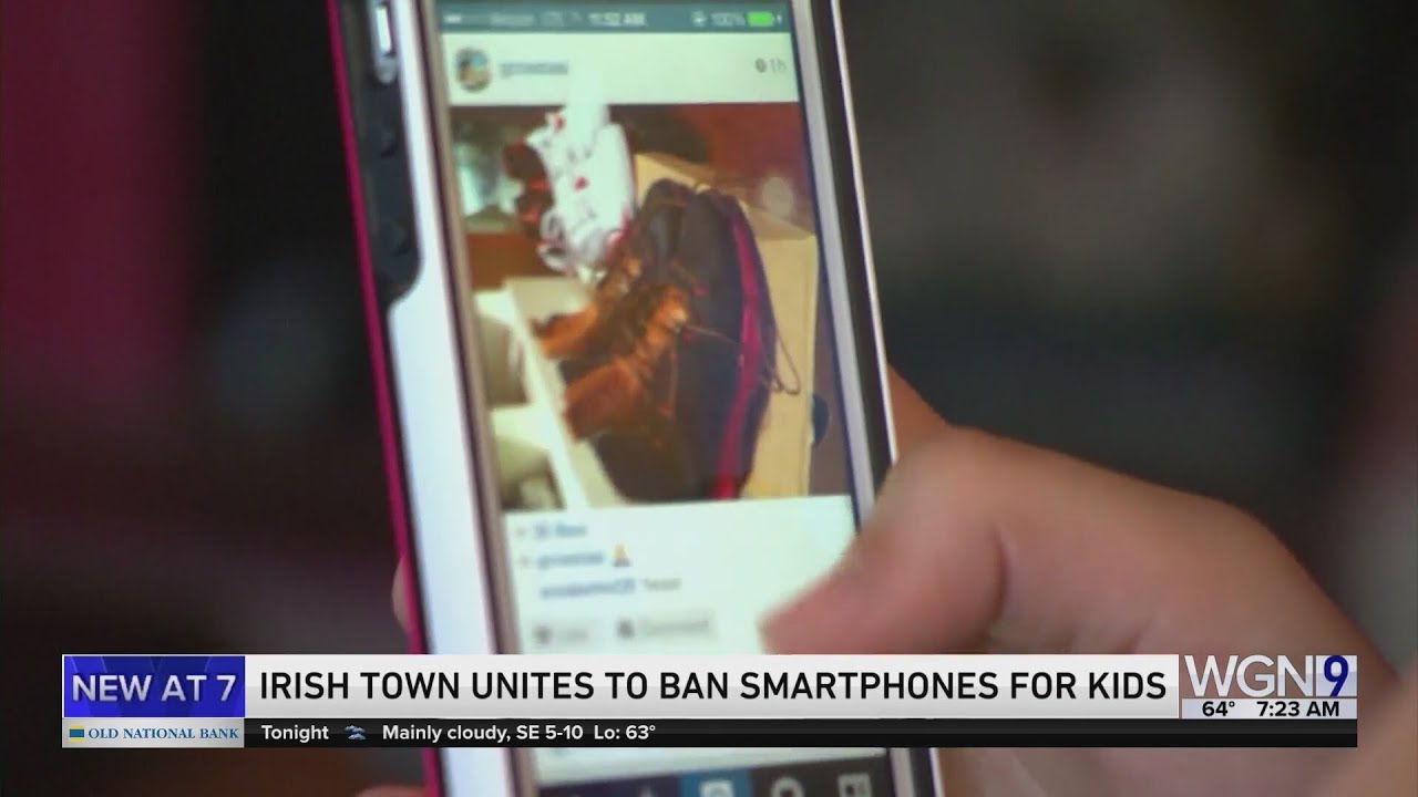 Irish town unites to ban smartphones for kids