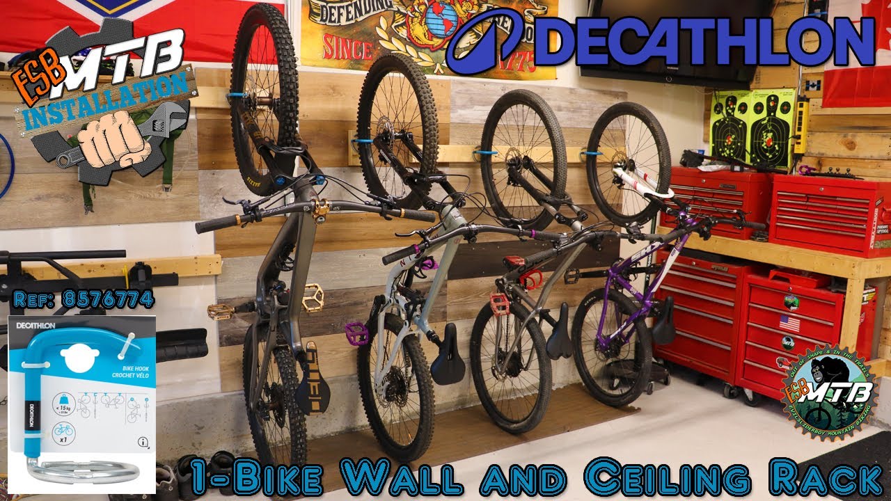 Установка настенного и потолочного крюка для велотренажера Decathlon 1-Bike