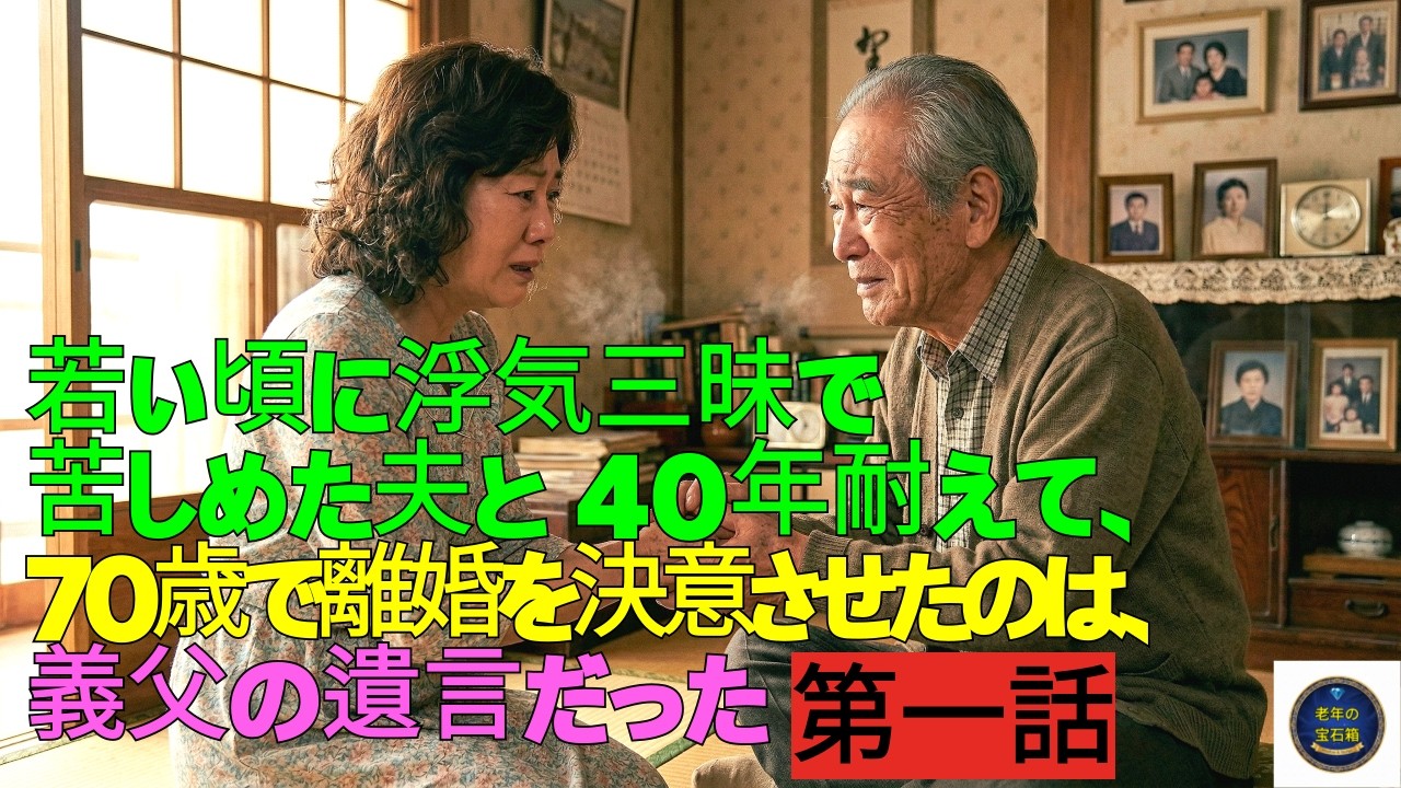 第1部【実話】浮気夫と40年耐えた70歳の妻…離婚を決意させたのは義父の遺言だった【老後の宝石箱】
