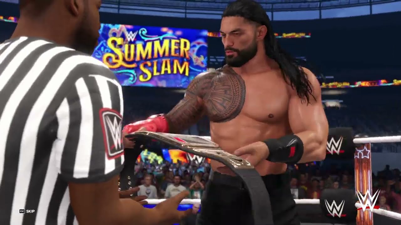 WWE CHAMPIONSHIP - LAST MAN STANDING MATCH: ROMAN REIGNS VS EDGE! THE BEST WRESTLING!! 