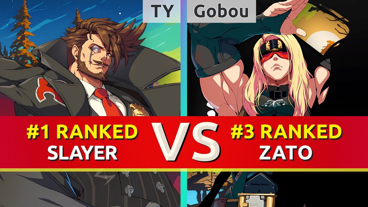 GGST ▰ TY (#1 Ranked Slayer) vs Gobou (#3 Ranked Zato). High Level Gameplay