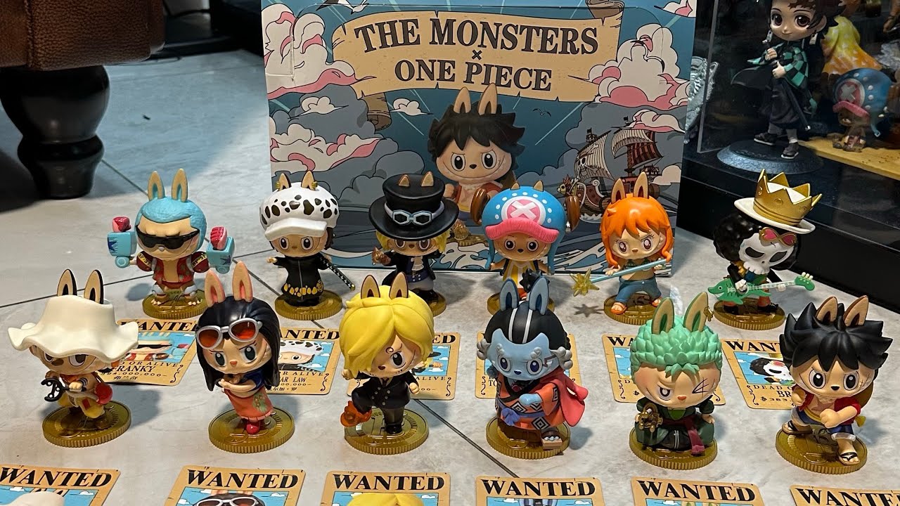 Unboxing POPMART The Monsters x One Piece Labubu series