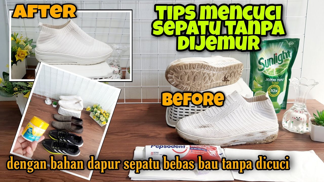 TIPS MENCUCI SEPATU TANPA DIJEMUR||Hasilnya Sepatu Kinclong Dan Harum||Zulaikha Pratiwi