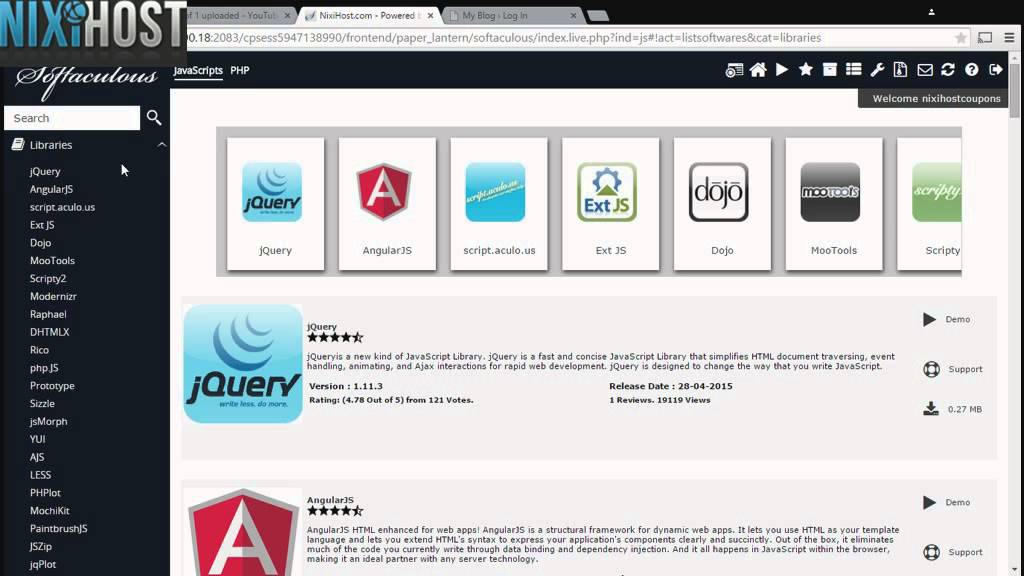 Installing Flot with Softaculous in cPanel