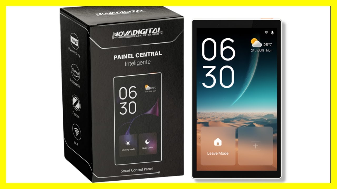 Painel Inteligente NovaDigital Central para controlar todos seus dispositivos com Alexa e Hub Zigbee