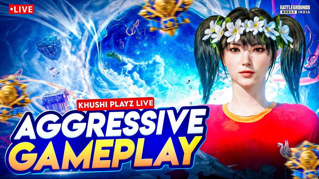 AGGRESSIVE GAMEPLAY 😍PLAYING ALADIN UPDATE ❤️|#livegame #girlgamer #bgmilive #pubgmobile