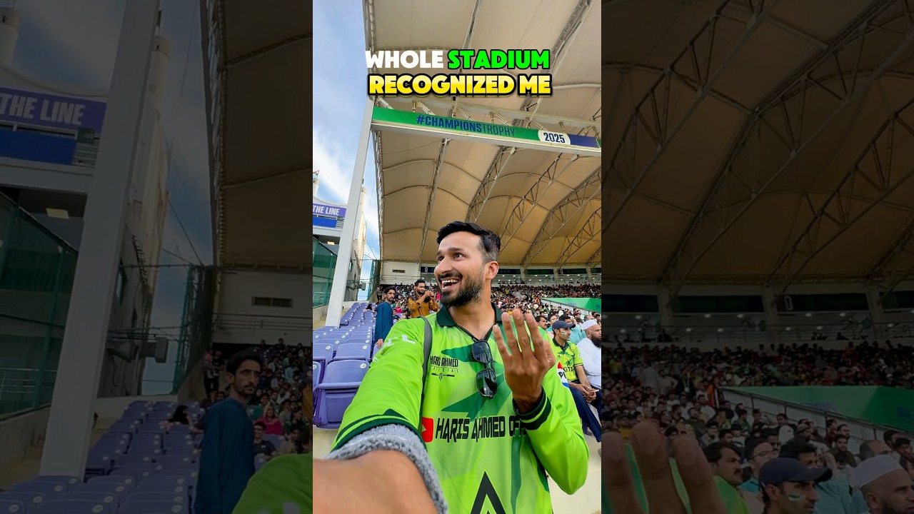 Poray Stadium main ek awaz HARIS HARIS ❤️ Mujhay pehchan gaye sab 😍Champions Trophy
