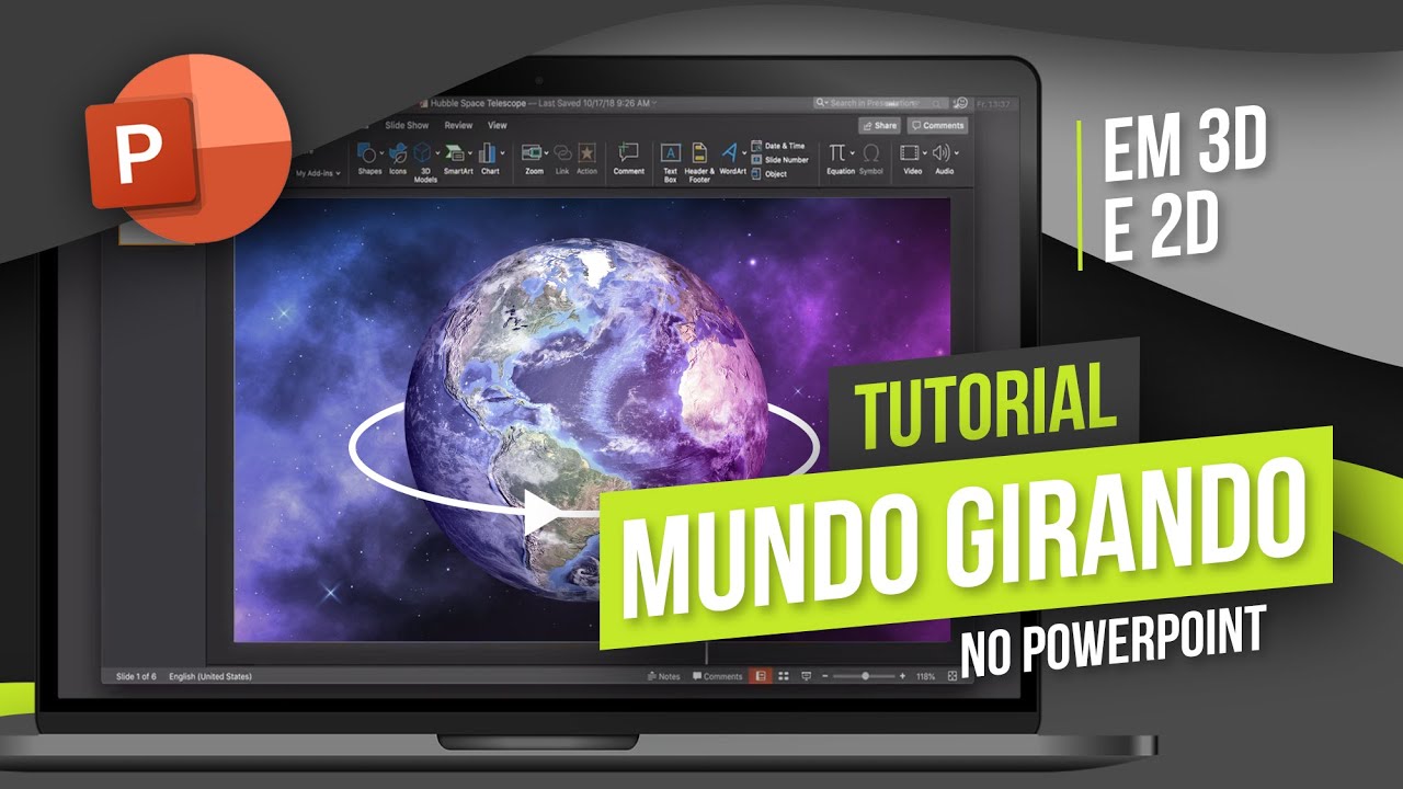 Mundo GIRANDO no PPT | TUTORIAL POWERPOINT