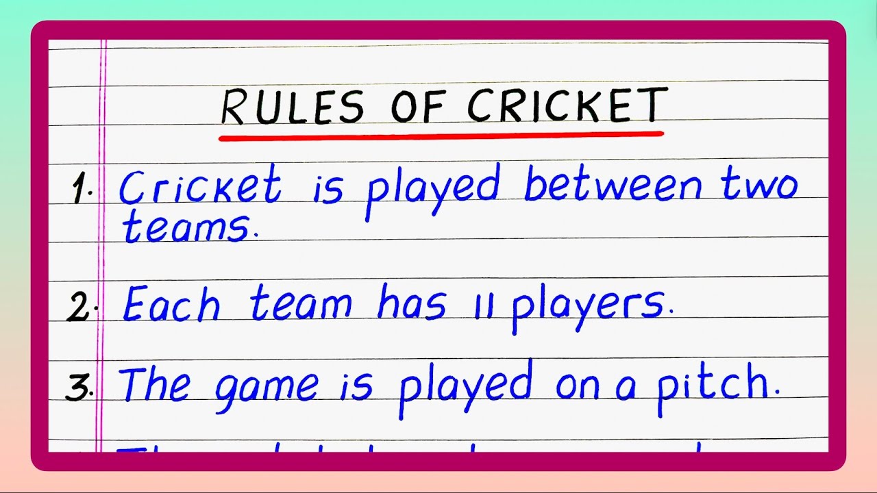Rules of Cricket | Rules of Cricket Game | Cricket Rules in English | Updated 2nd Video