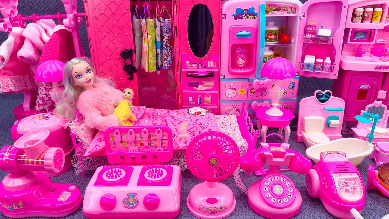 20 Minutes of Satisfying Unboxing Cute Pink Princess House Toys Play Set Review Toys | ASMR