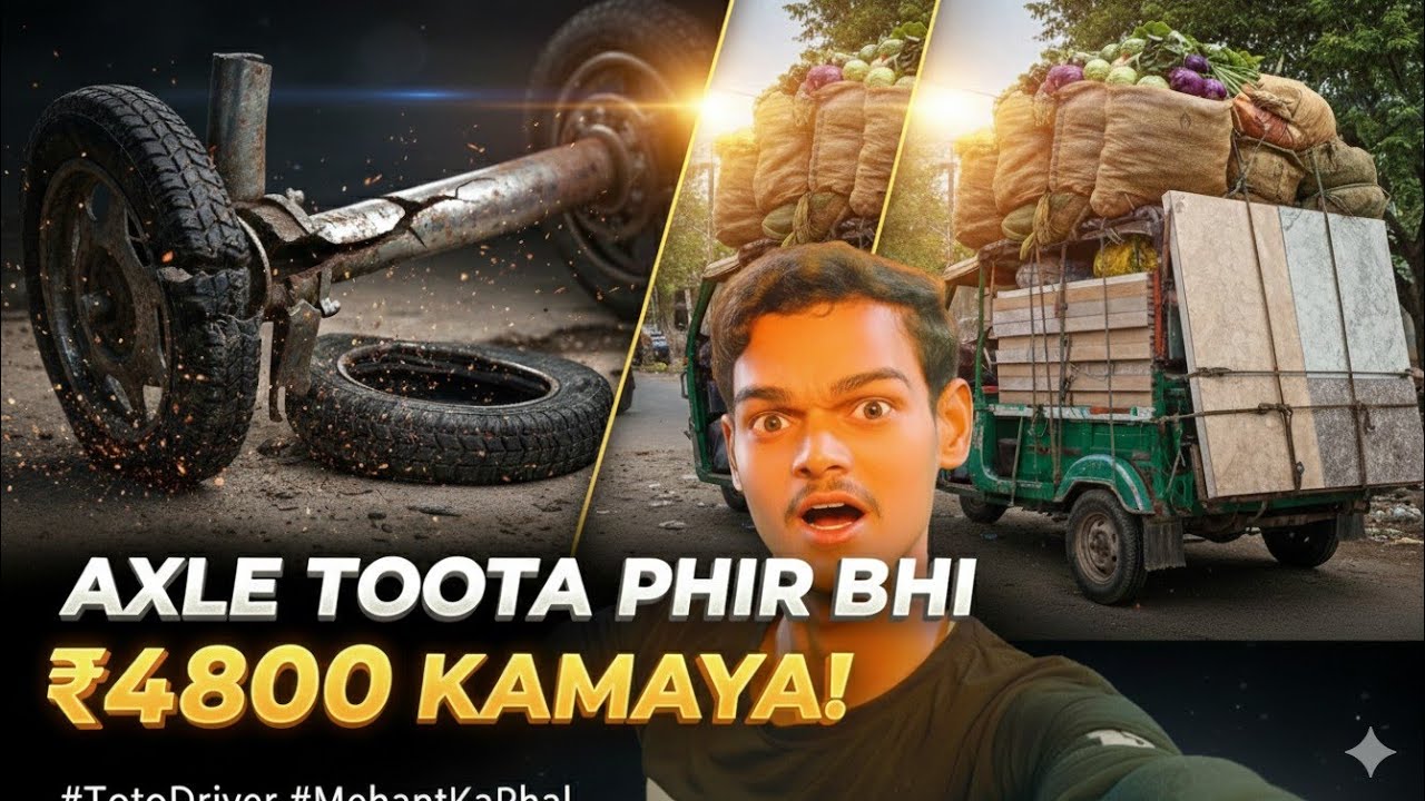 Garib ki Mehnat: Tyre aur Excel tootne ke baad bhi ₹4800 ki kamai! #TotoDriver #Purnia #Champanagar 