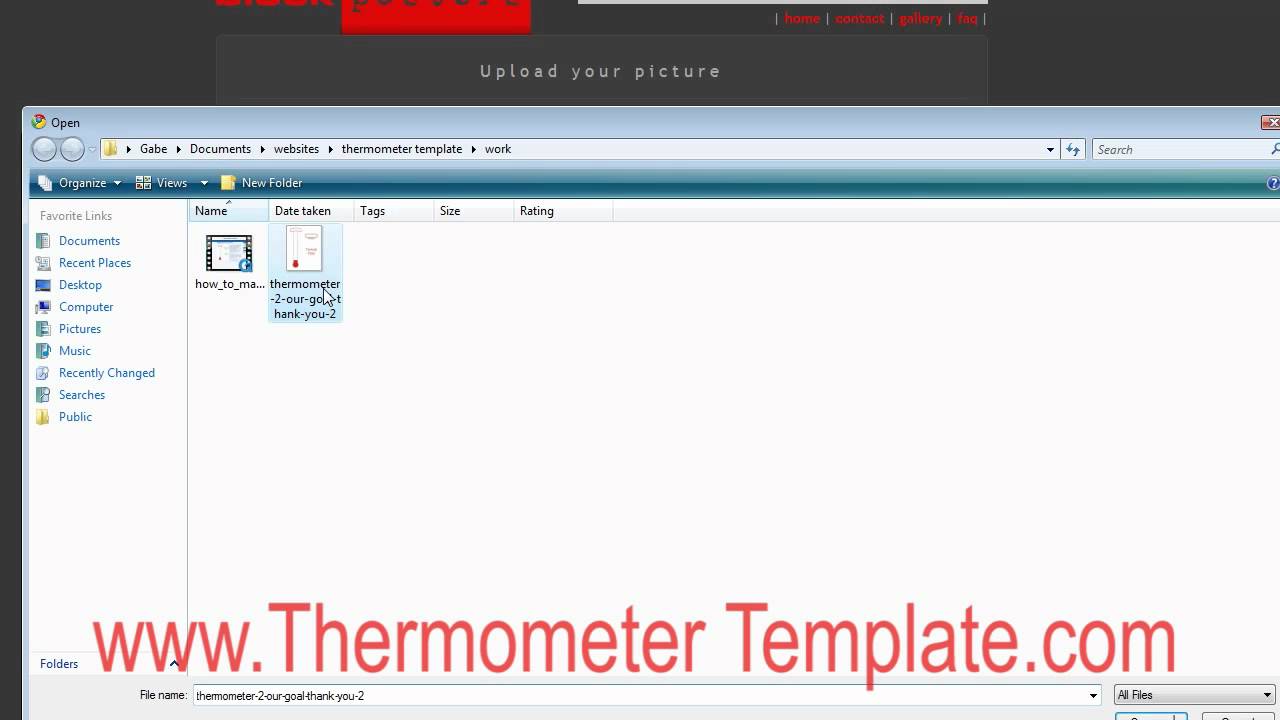 How to make a thermometer template poster
