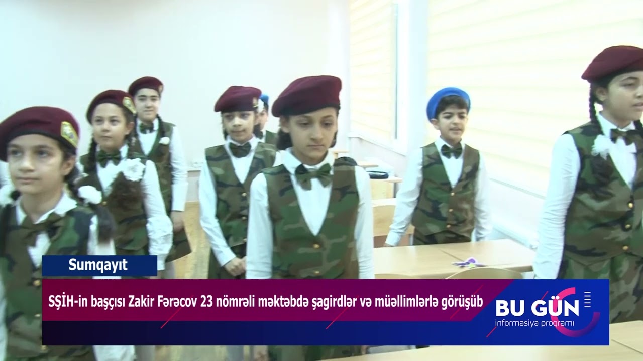 Zakir Fərəcov 23 nömrəli məktəbdə şagirdlər və müəllimlərlə görüşüb