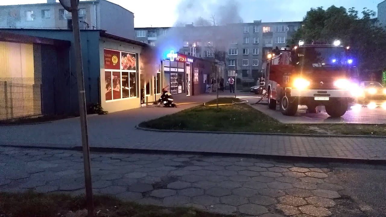 Pożar sklepu warzywnego