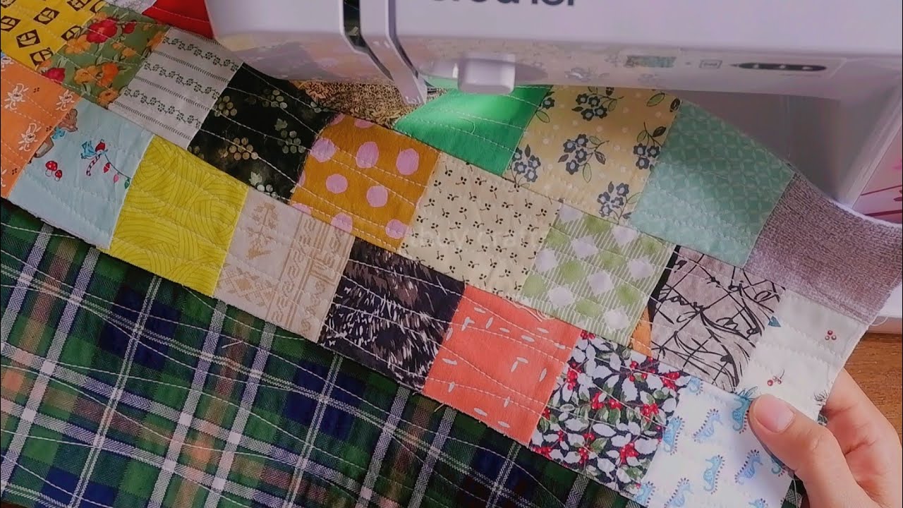 Amazing way to make a patchwork basket from scrap fabric