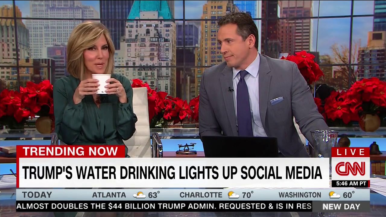 CNN Makes Fun of Trump Drinking Water, Cuomo Claims to Drink 'Like A Man'