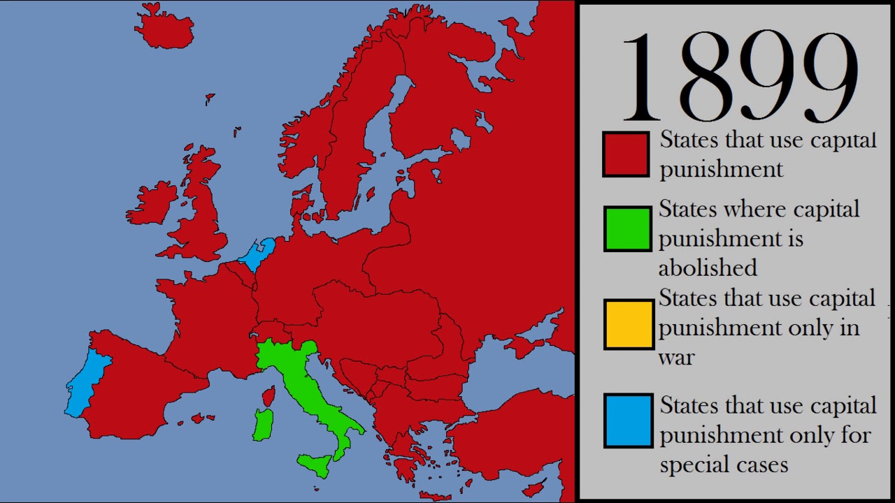 [Inaccurate] The Evolution of the Death Penalty: Every Year  (1780 - 2020)