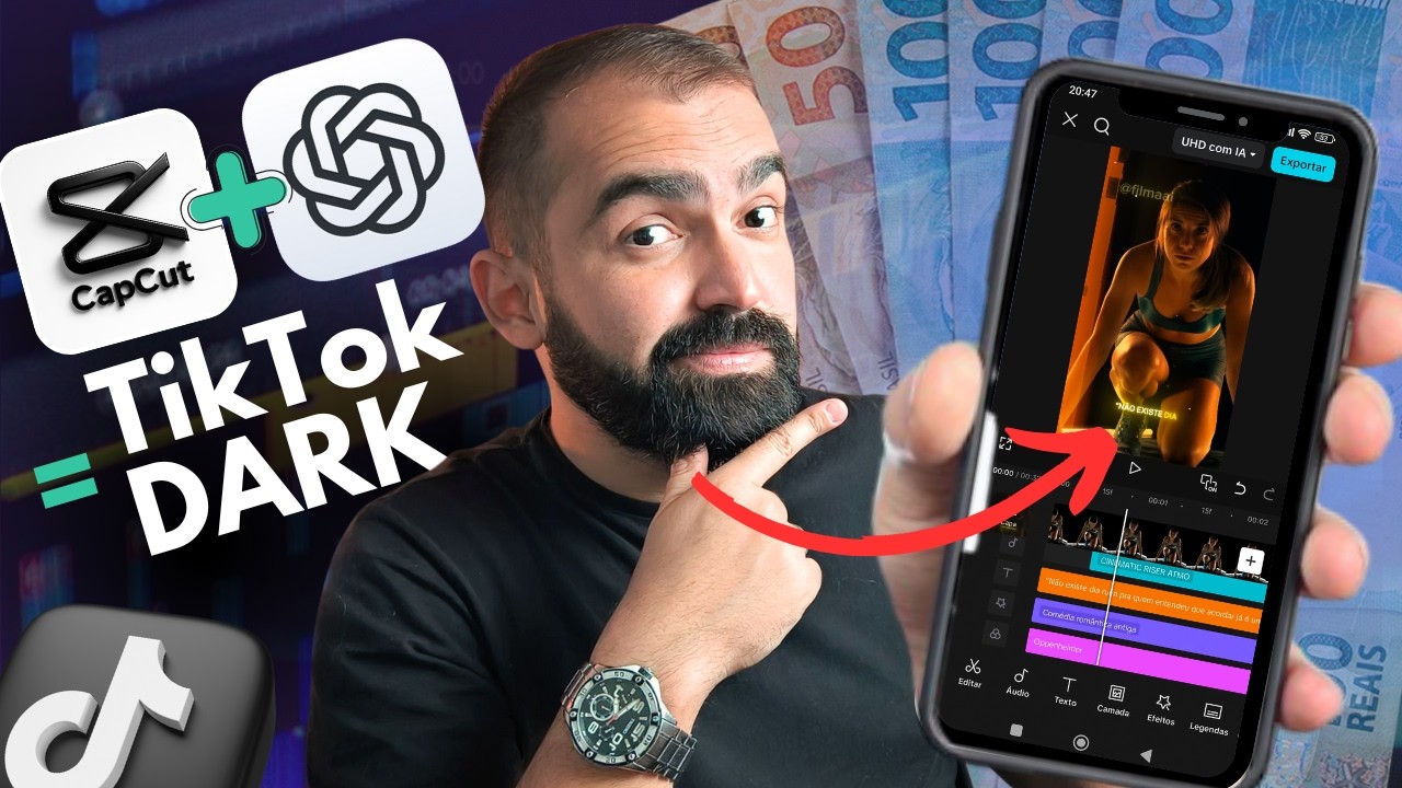 CapCut + ChatGPT = Edição Dark Para TikTok no Celular – Passo a Passo 2026  (Iniciante)
