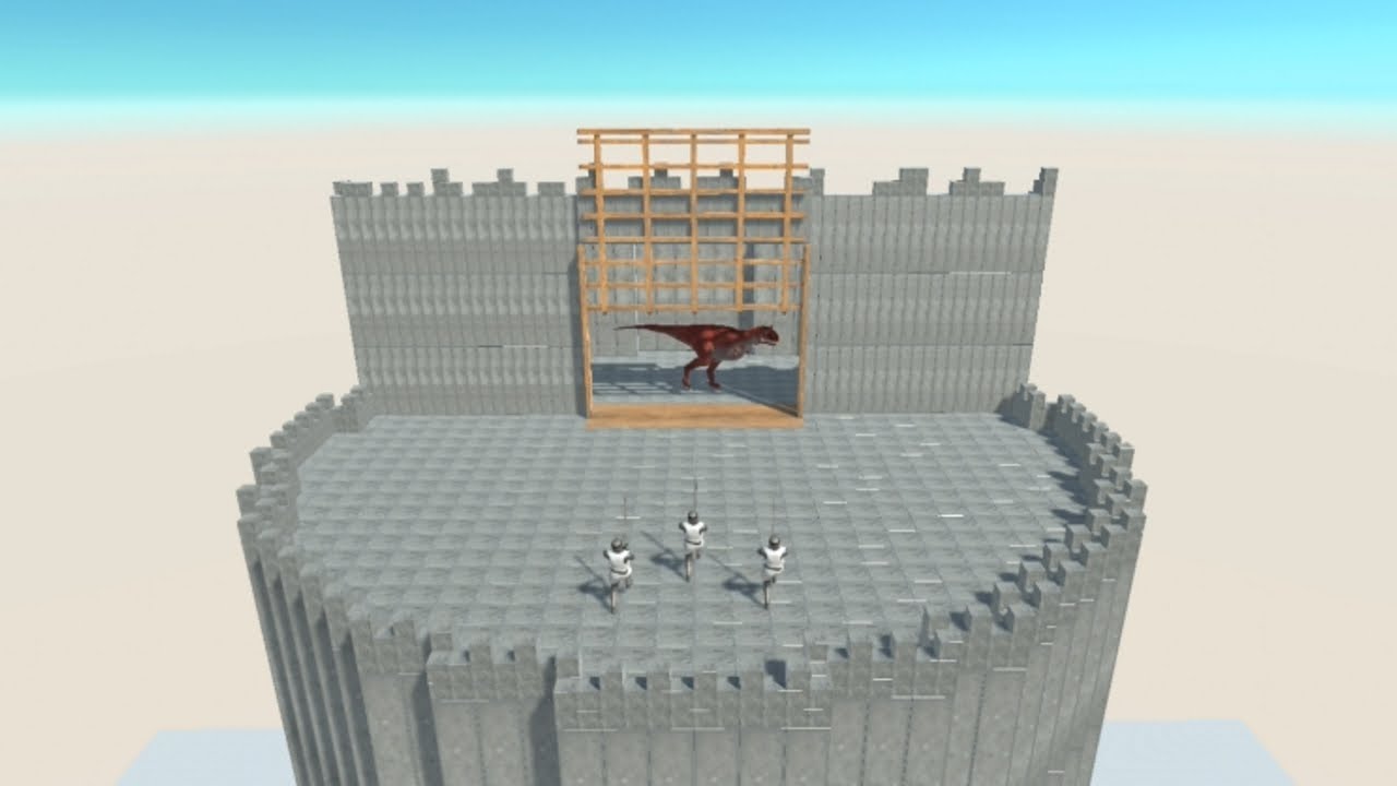 The Three Musketeers by TEUTONIC KNIGHT vs Tower Boss from ALL UNITS Animal Revolt Battle Simulator