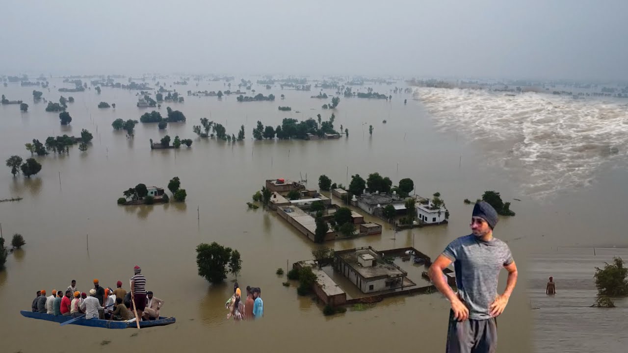Satluj River flood | Sare passe pani hi pani aa gya 😳 