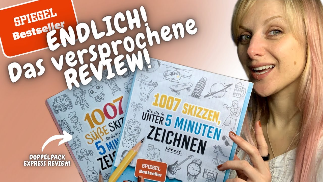 1007 SKIZZEN unter 5 Minuten ZEICHNEN - Doppelpack Express BUCHREVIEW! KreAktiv Kalender Tag 22