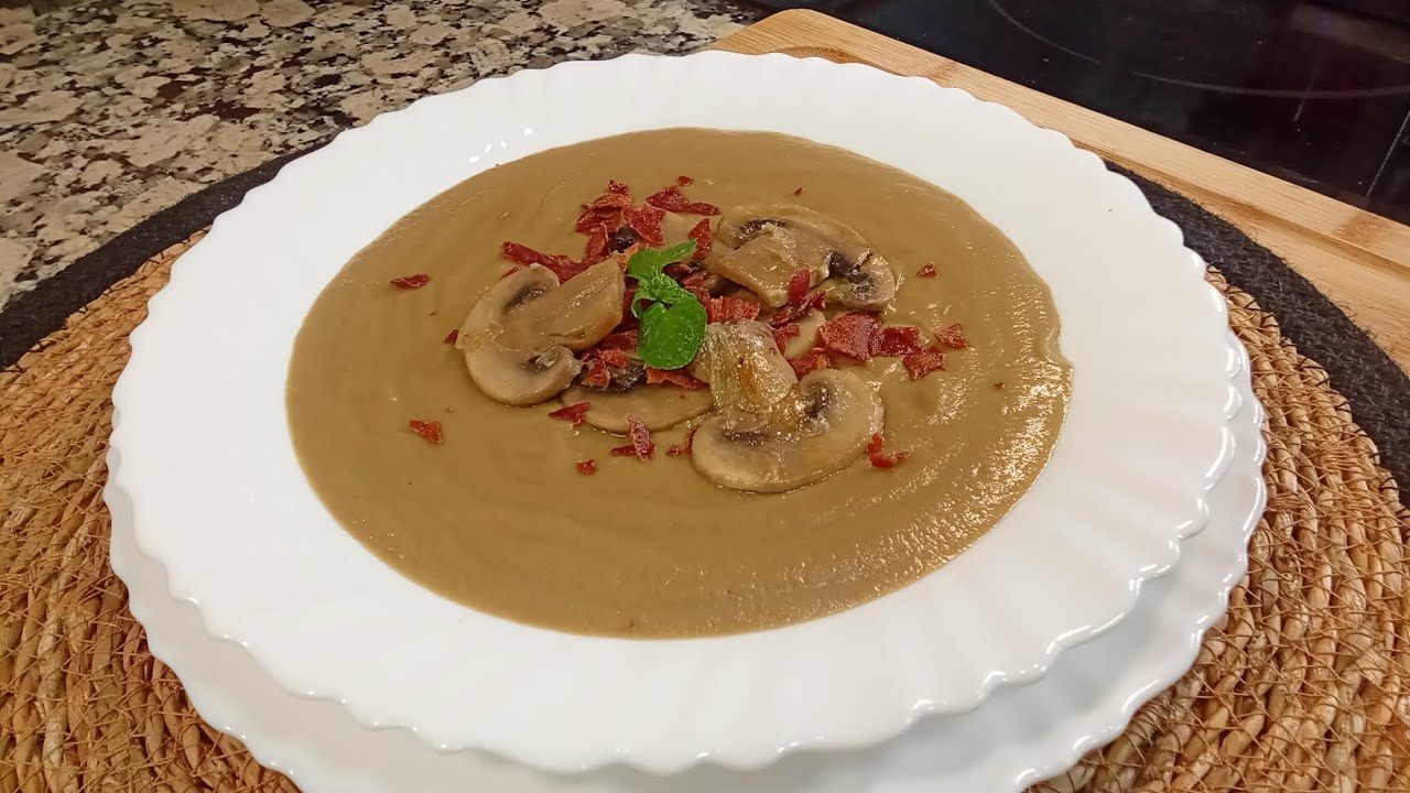 CREMA DE CHAMPIÑONES una receta deliciosa muy fácil de hacer y saludable 