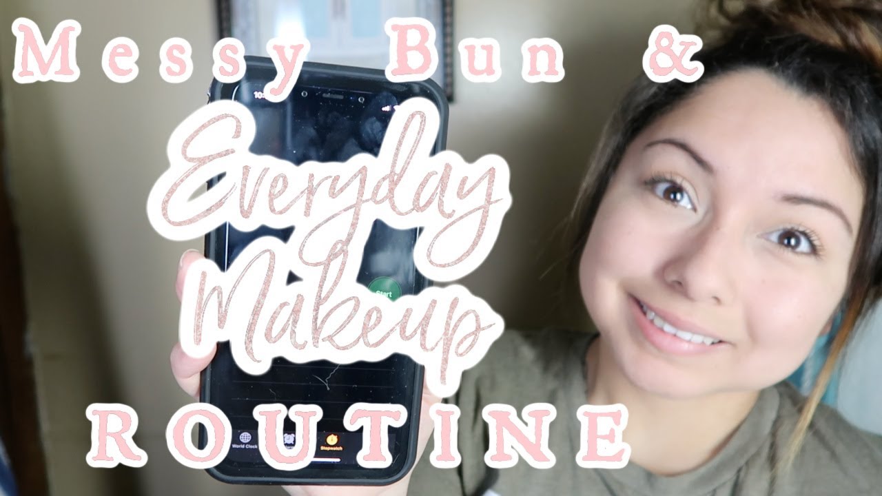 Quick & Easy Messy Bun Tutorial + 8 Minute Mommy Makeup || Jennifer G Family