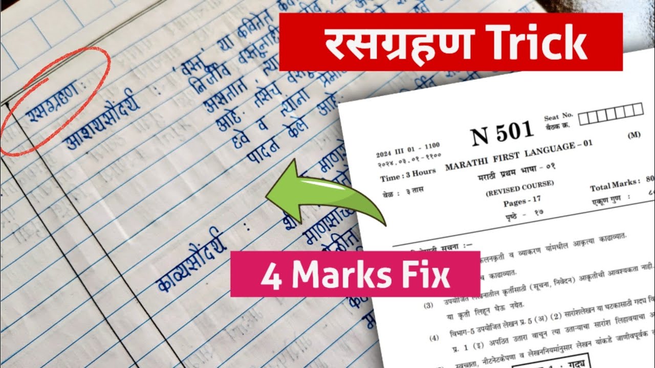 10वी | कोणत्याही कवितेचे रसग्रहण करा | रसग्रहण | ४ गुण Simple Trick | Rasgrahan |