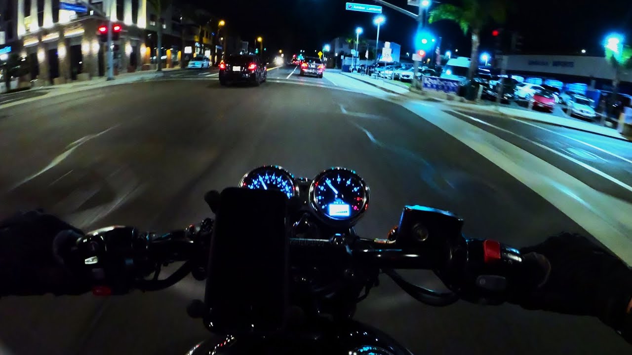 LATE NIGHT RIDE ON PCH - TRIUMPH BONNEVILLE T120 (PURE SOUND)