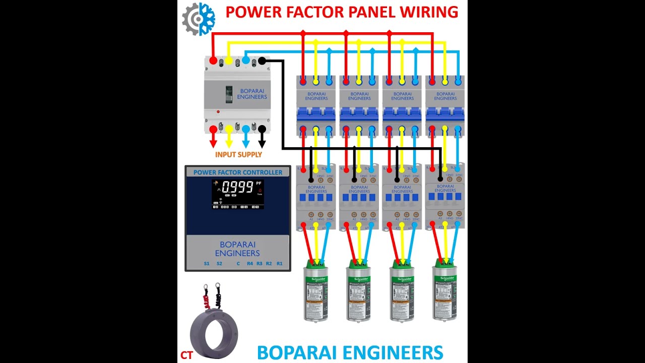 POWER FACTOR PANEL WIRING #power #wiring #electrical #electrician #capacitor #automation #APFC #MCB
