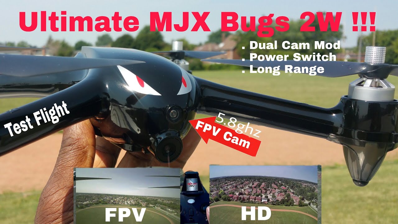 Ultimate MJX Bugs 2W!!! Test Flight. Internal 5.8ghz FPV Cam. 2 power Switches.