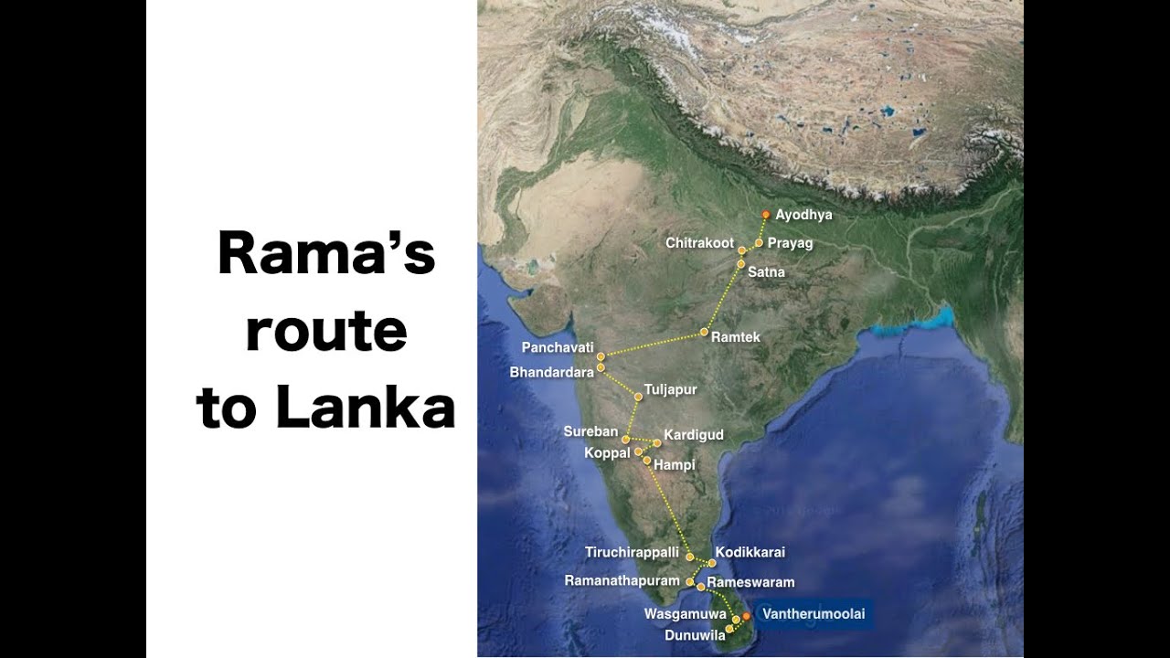 Rama's route to Lanka (Rama vanvas - Ramayan)
