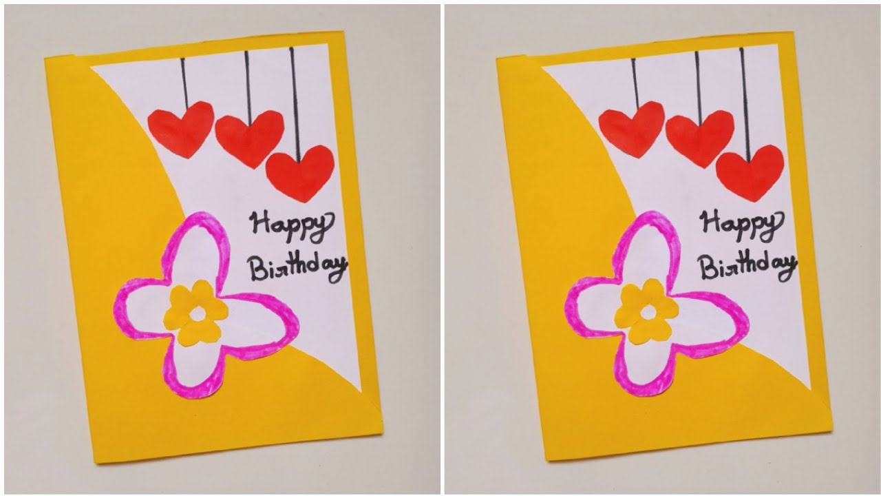 Simple Birthday Greeting Card Idea / How to Make Birthday Card 
