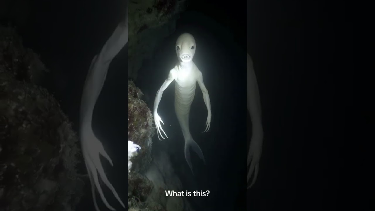 Diver Captures Terrifying Unknown Creature in Deep Ocean 🫣🌊 #horror  #ai #midjourney #alien