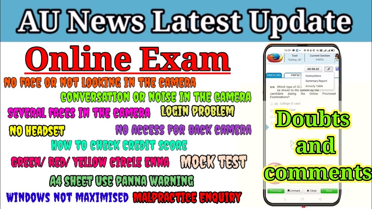 Anna University Online Exam | Doubts and Comments | Full Explanation | Anbarivu