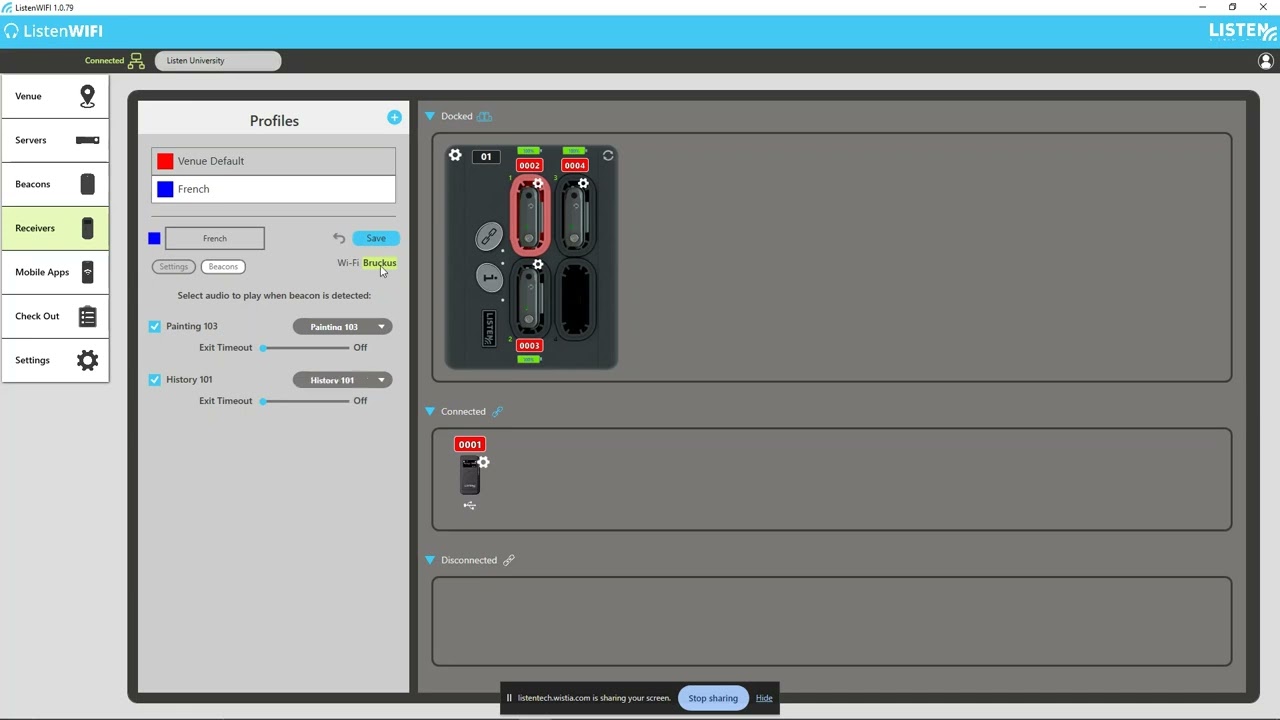The ListenWIFI Manager Software: Receivers