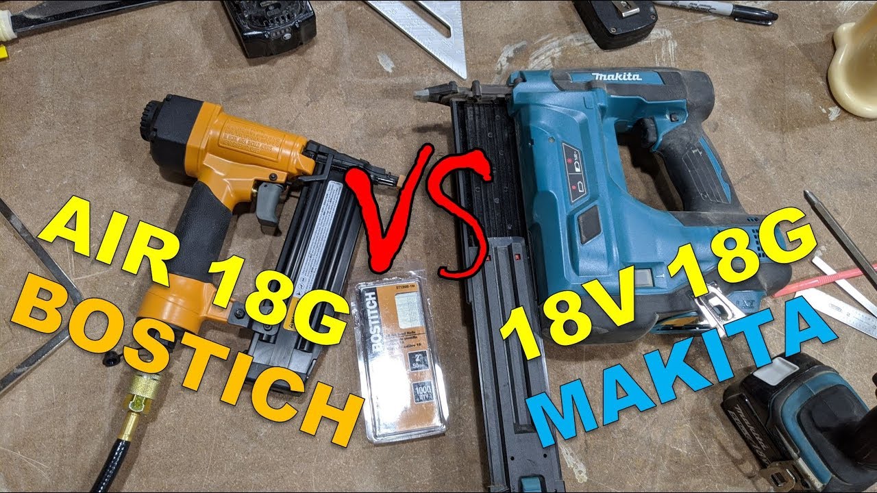 18v cordless Makita XNB01 vs Bostich cheapo 18 gauge nailer SHOOTOUT - UPDATED REVIEW