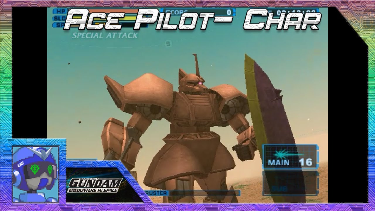 Gundam Encounters in Space | Ace Pilot | Char Aznable | No Commentary