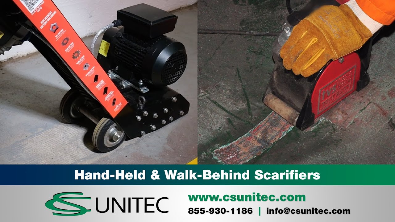Concrete & Metal Scarifiers &ndash; Hand-Held & Walk-Behind &ndash; CS Unitec