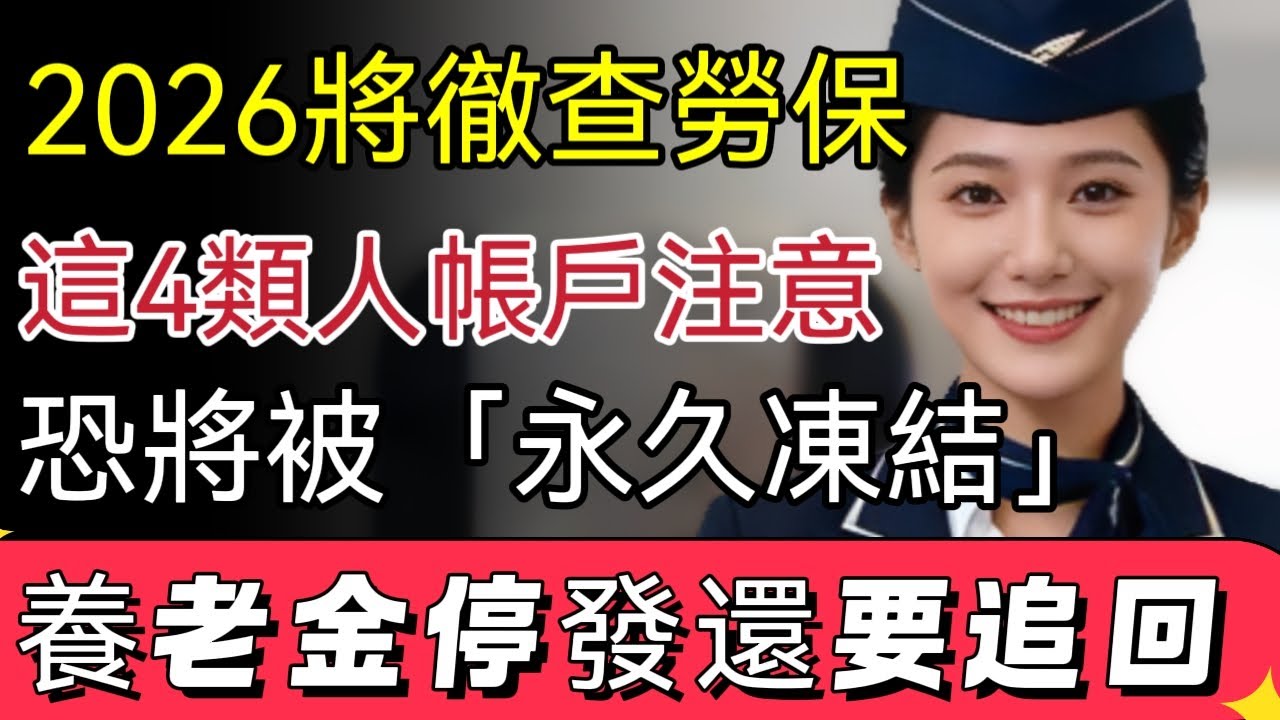2026徹查勞保！這4類人帳戶將被「永久凍結」！養老金停發還要追回，快檢查你的勞保，晚了就來不及了！